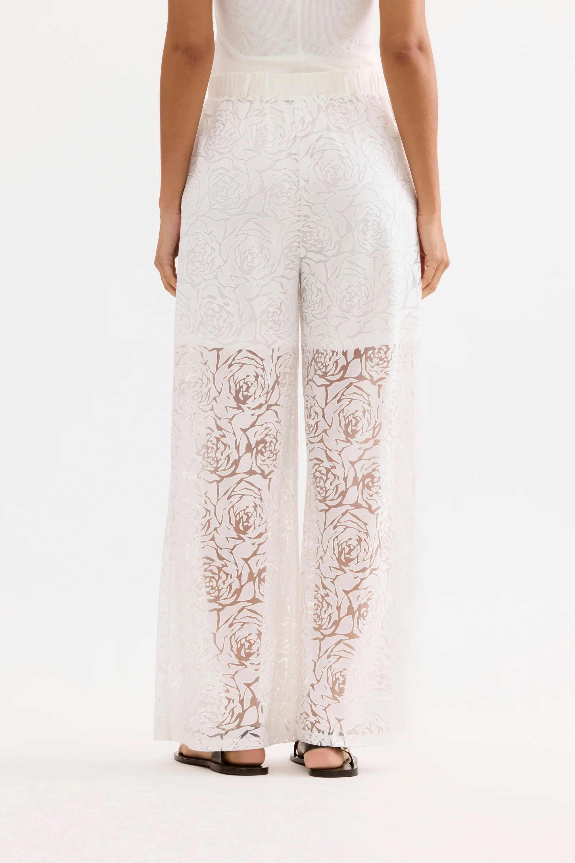 Pantalon dentelle florale - Image 4