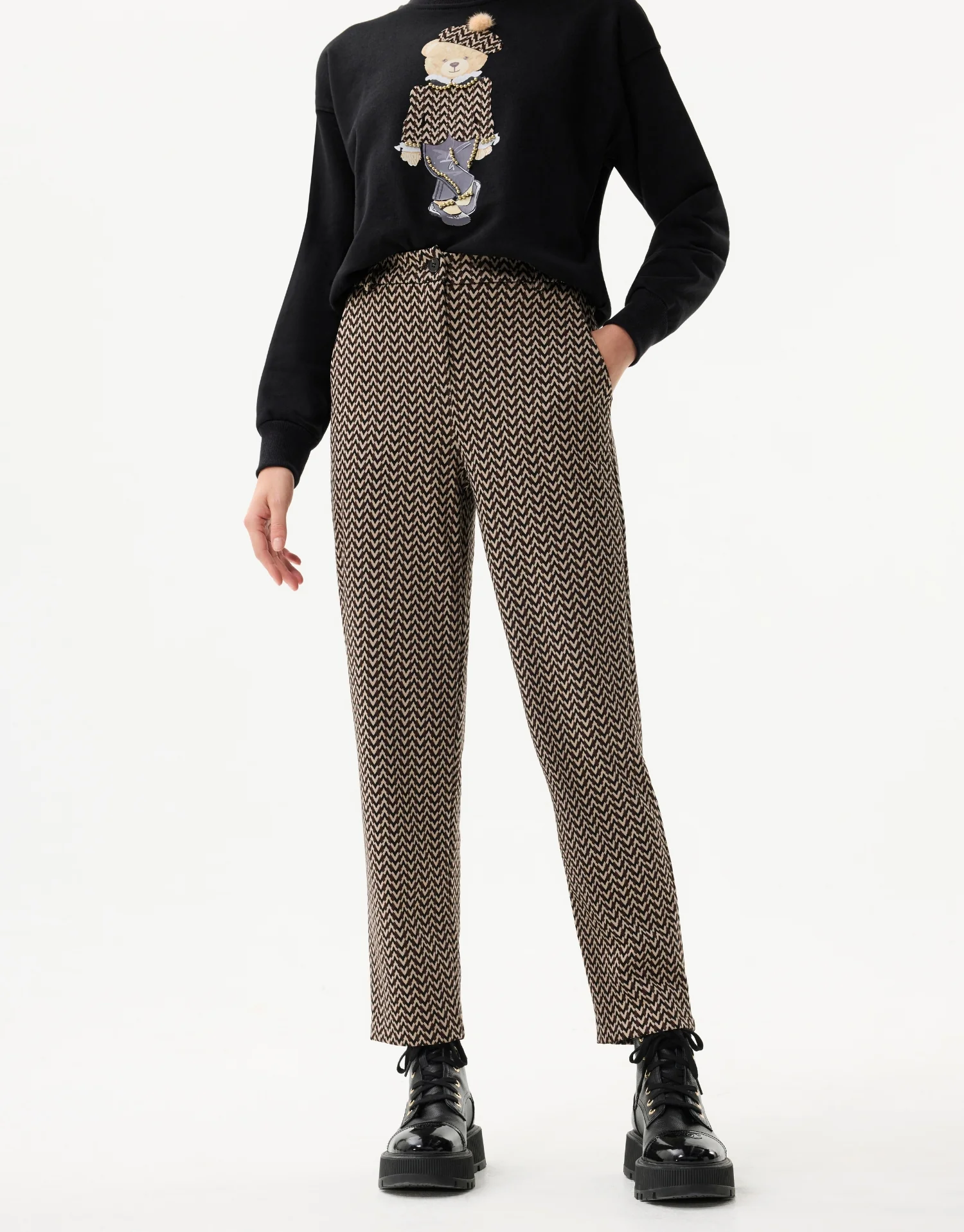 Pantalon motif chevrons - Image 2