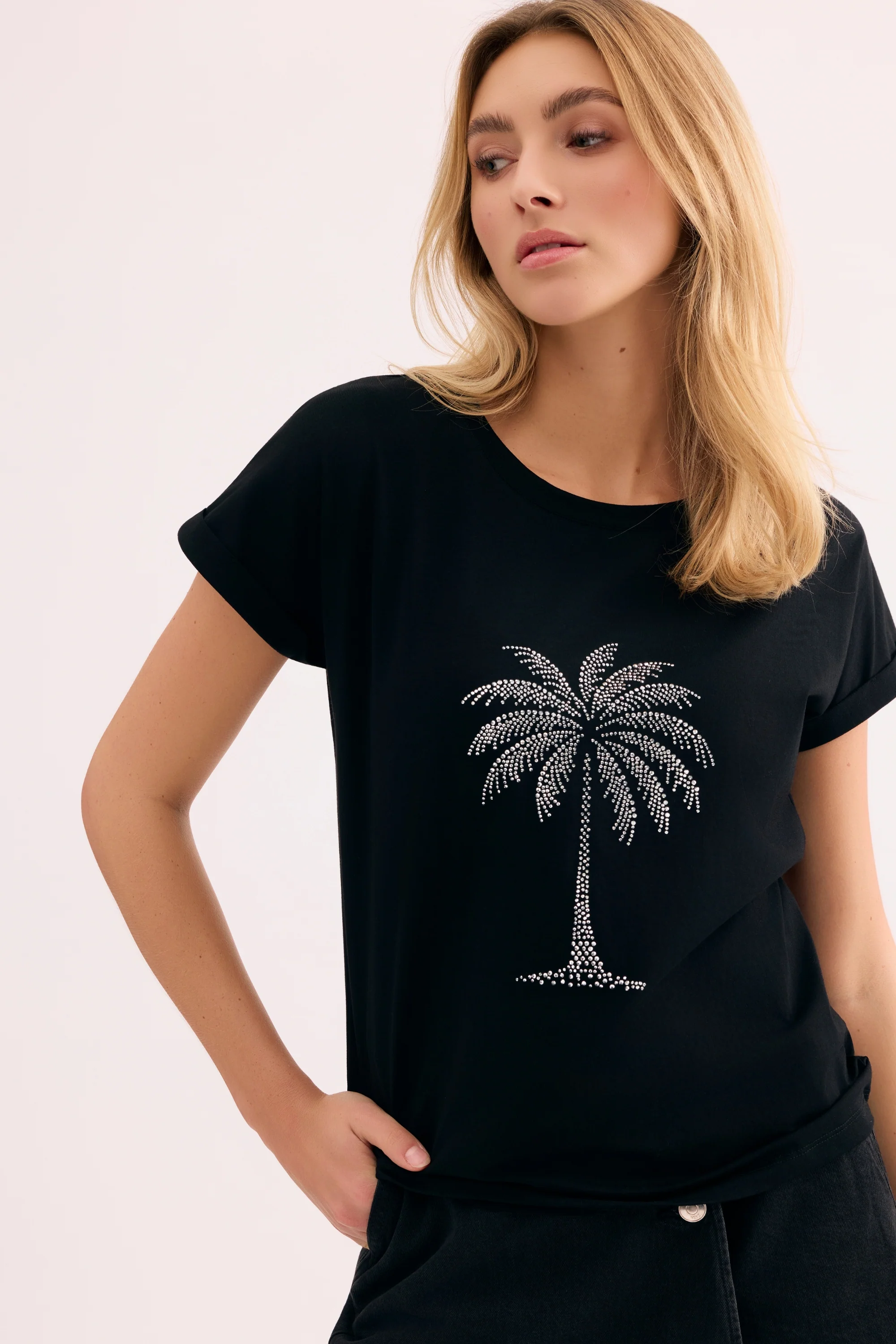 T-shirt palmier en strass - Image 2